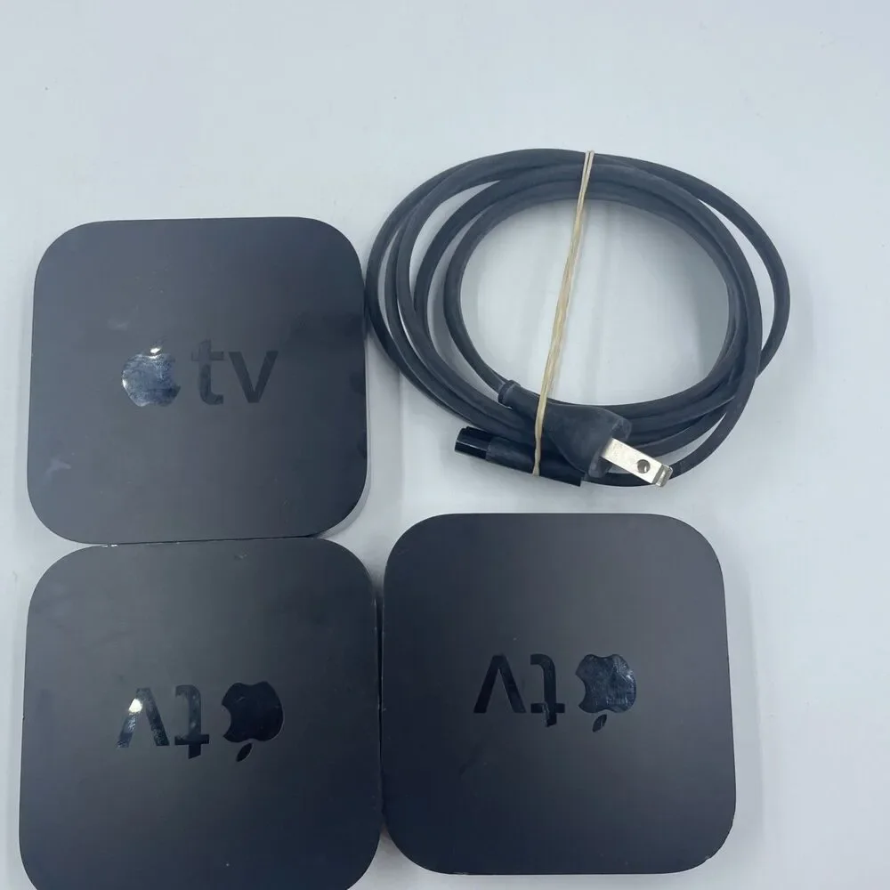 Lot Of 3 Apple TV A1469 3rd Generation HD Media Streamer, 1 Power Cord